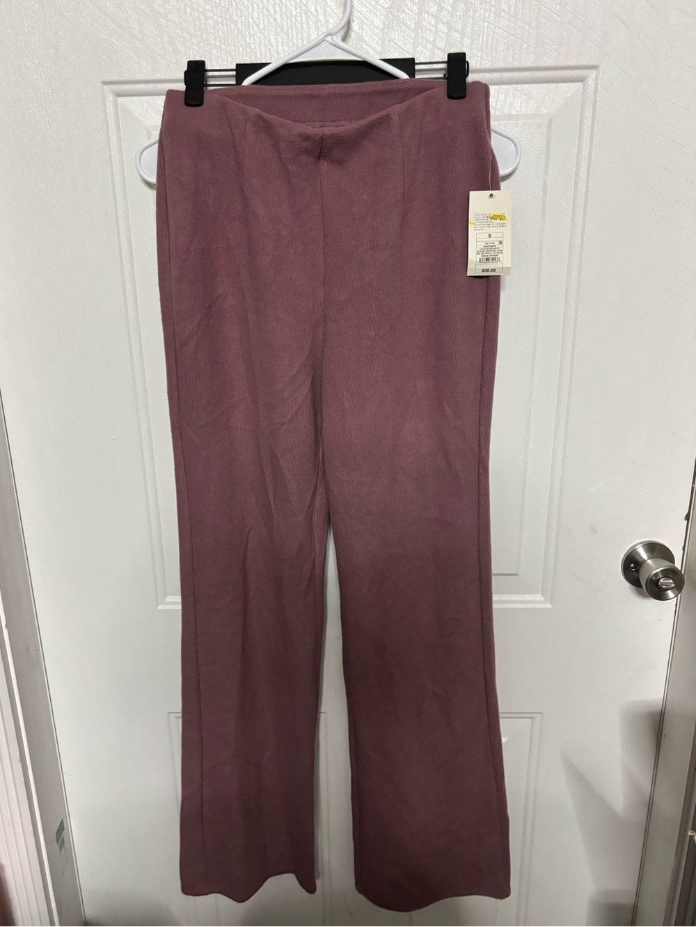 Women's Wide-Leg Knit Pants - Dusty Rose